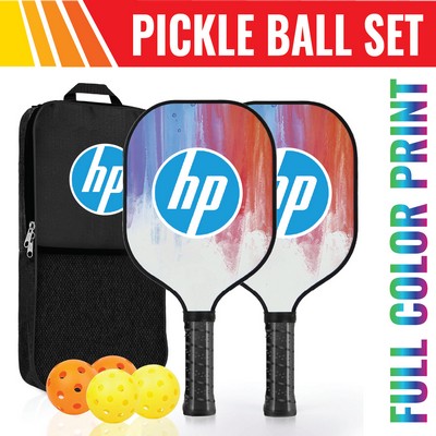 Pickleball Racket Set (15.5" x 7.8") - Carbon Fiber Paddles
